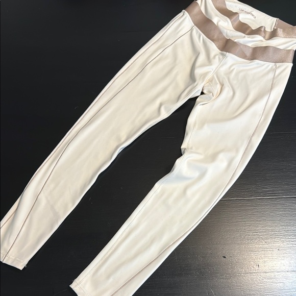 CALIA by Carrie Underwood Pants - Calia Cream Leggings with Tan Waistband